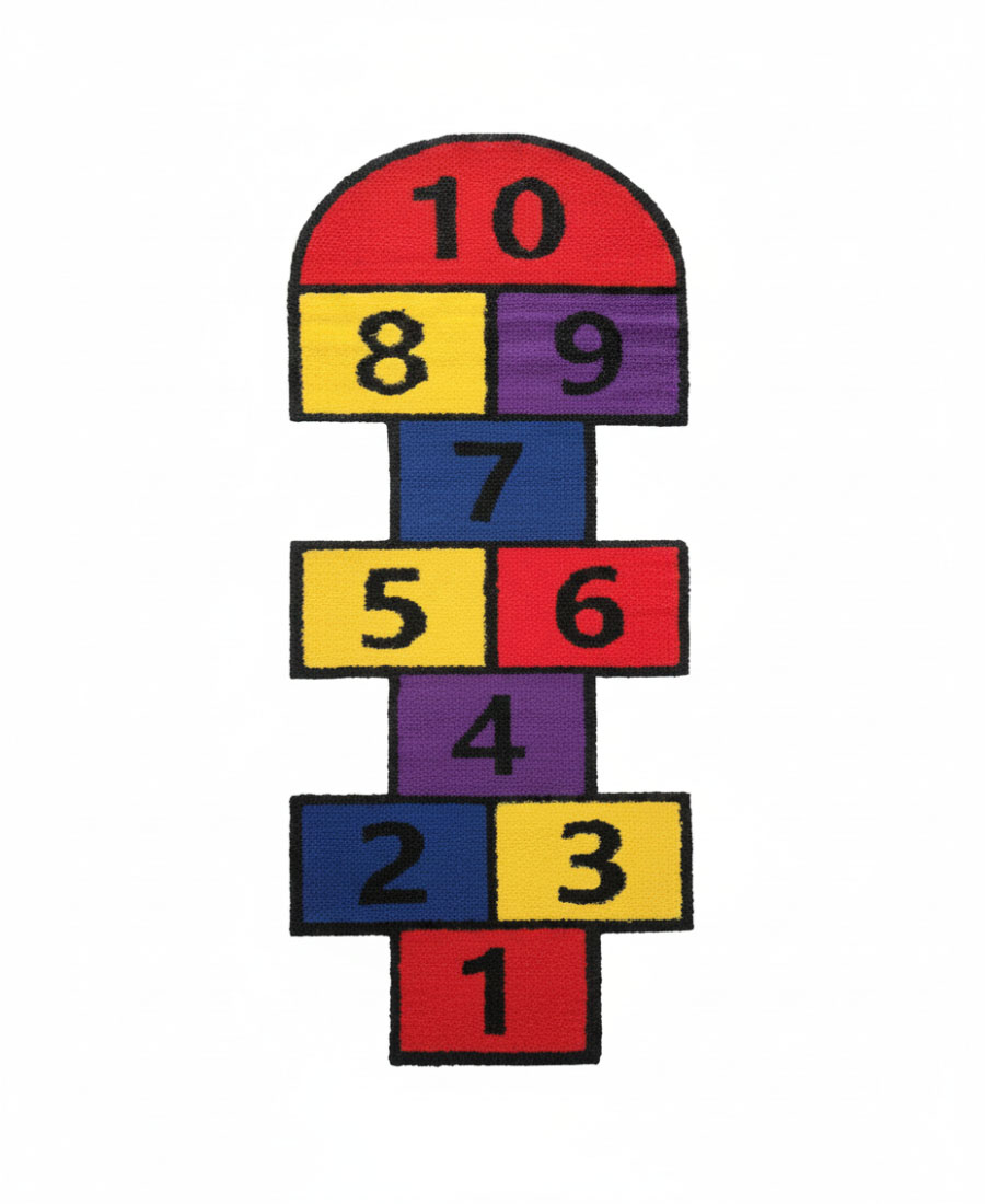 Hopscotch Synthetic Turf Game - Yellow